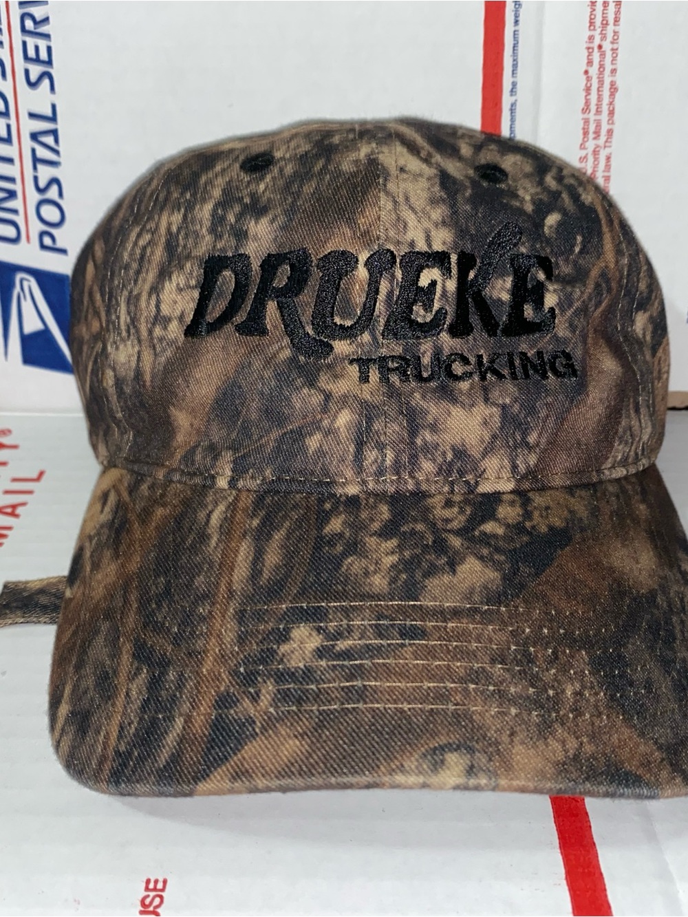 DroeKe Trucking Camo Baseball Cap 🧢 dad hat transportation company camouflage